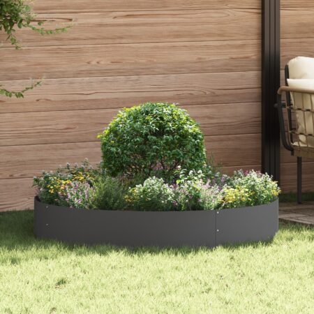 vidaXL Store Sorte Metal Pot Sort Metal Stor Sort Metal Planter