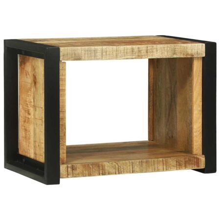 vidaXL Væg Cube med opbevaring Brun 55 x 35 x 40 cm Massivt mangotræ