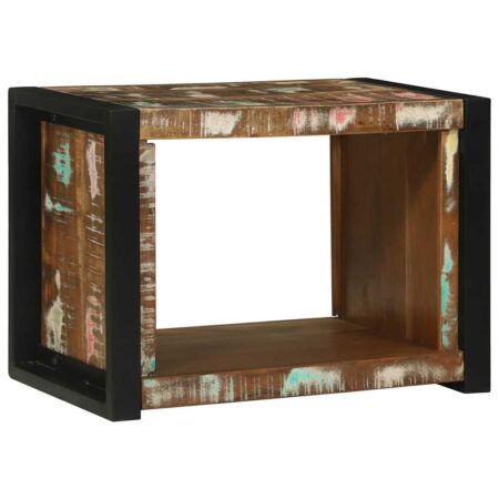 vidaXL Væg Cube med opbevaring Brun 55 x 35 x 40 cm Solid genbrugs træ