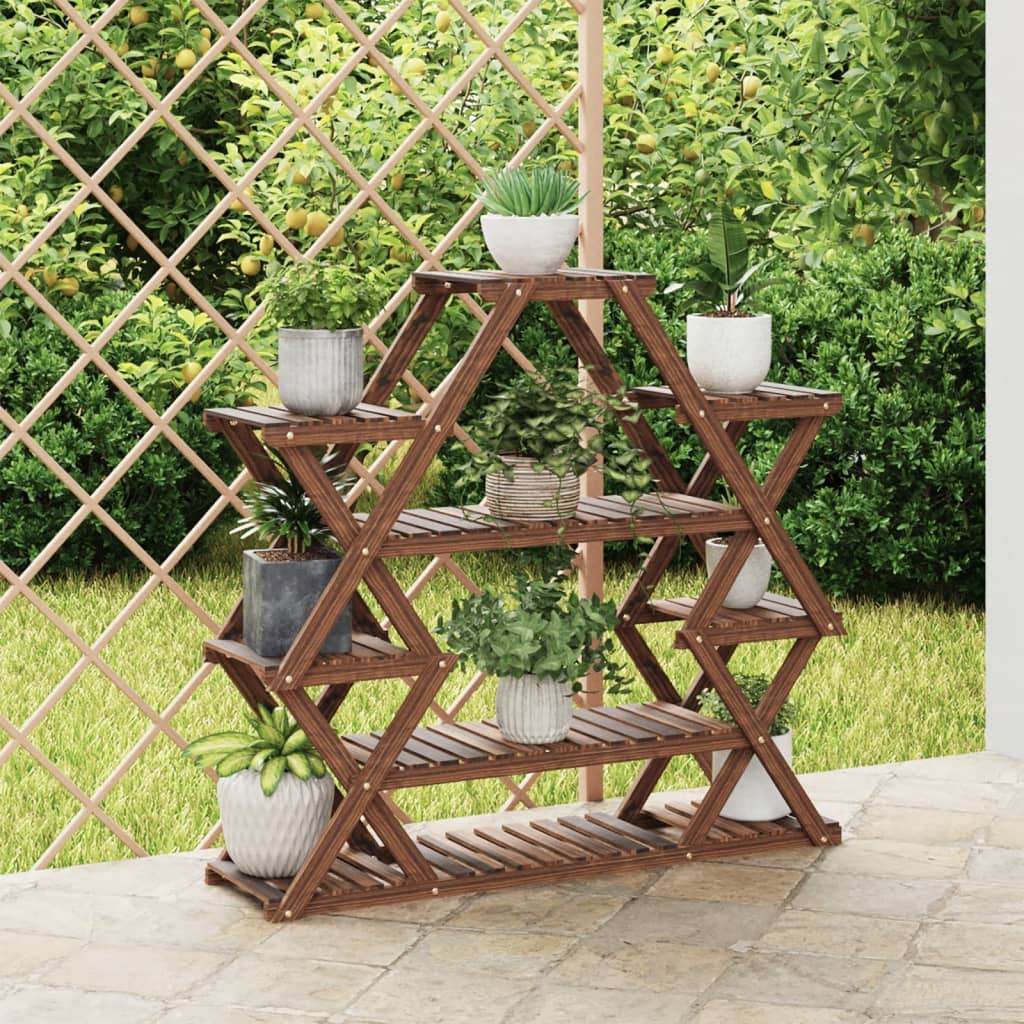 vidaXL blomsterstativ 110x25x105 cm massivt fyrretræ vidaXL blomsterstativ 110x25x105 cm massivt fyrretræ