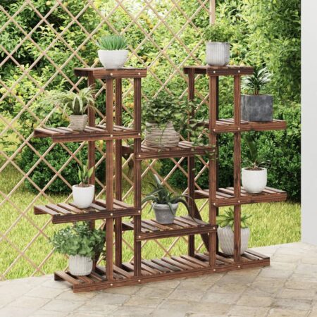 vidaXL blomsterstativ 110x25x110,5 cm massivt fyrretræ
