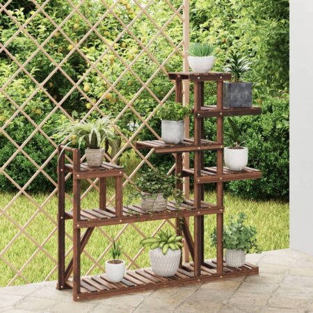 vidaXL blomsterstativ 110x25x111 cm massivt fyrretræ