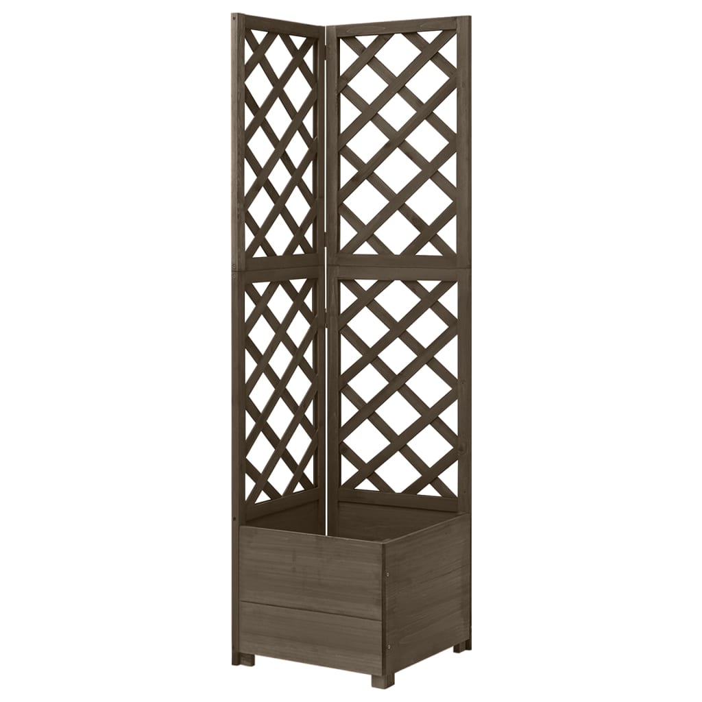 vidaXL espalier med plantekasse til hjørne 40x40x150 cm grantræ grå vidaXL espalier med plantekasse til hjørne 40x40x150 cm grantræ grå