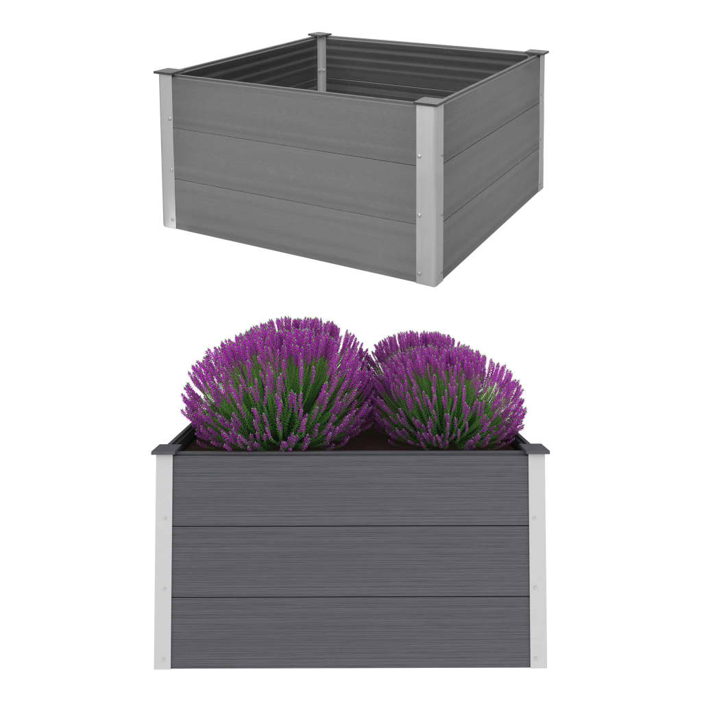 vidaXL forhøjet plantekasse 100x100x54 cm grå WPC vidaXL forhøjet plantekasse 100x100x54 cm grå WPC