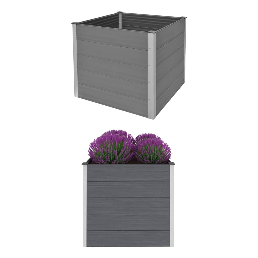 vidaXL forhøjet plantekasse 100x100x91 cm grå WPC vidaXL forhøjet plantekasse 100x100x91 cm grå WPC