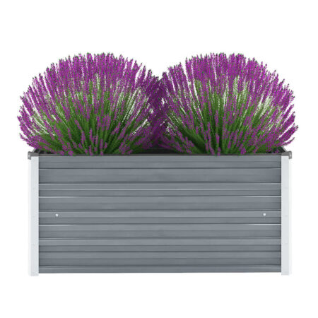 vidaXL forhøjet plantekasse 100x40x45 cm galvaniseret stål grå