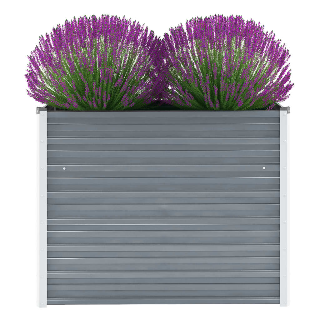 vidaXL forhøjet plantekasse 100x40x77 cm galvaniseret stål grå vidaXL forhøjet plantekasse 100x40x77 cm galvaniseret stål grå