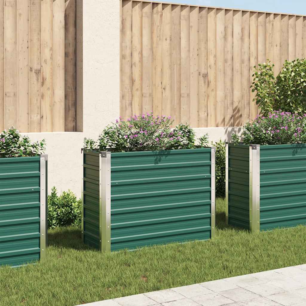 vidaXL forhøjet plantekasse 100x40x77 cm galvaniseret stål grøn vidaXL forhøjet plantekasse 100x40x77 cm galvaniseret stål grøn