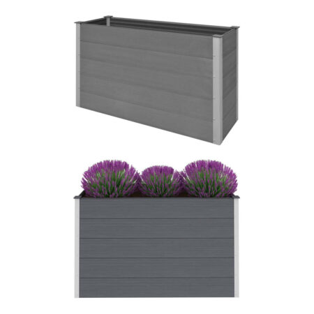 vidaXL forhøjet plantekasse 150x50x91 cm grå WPC