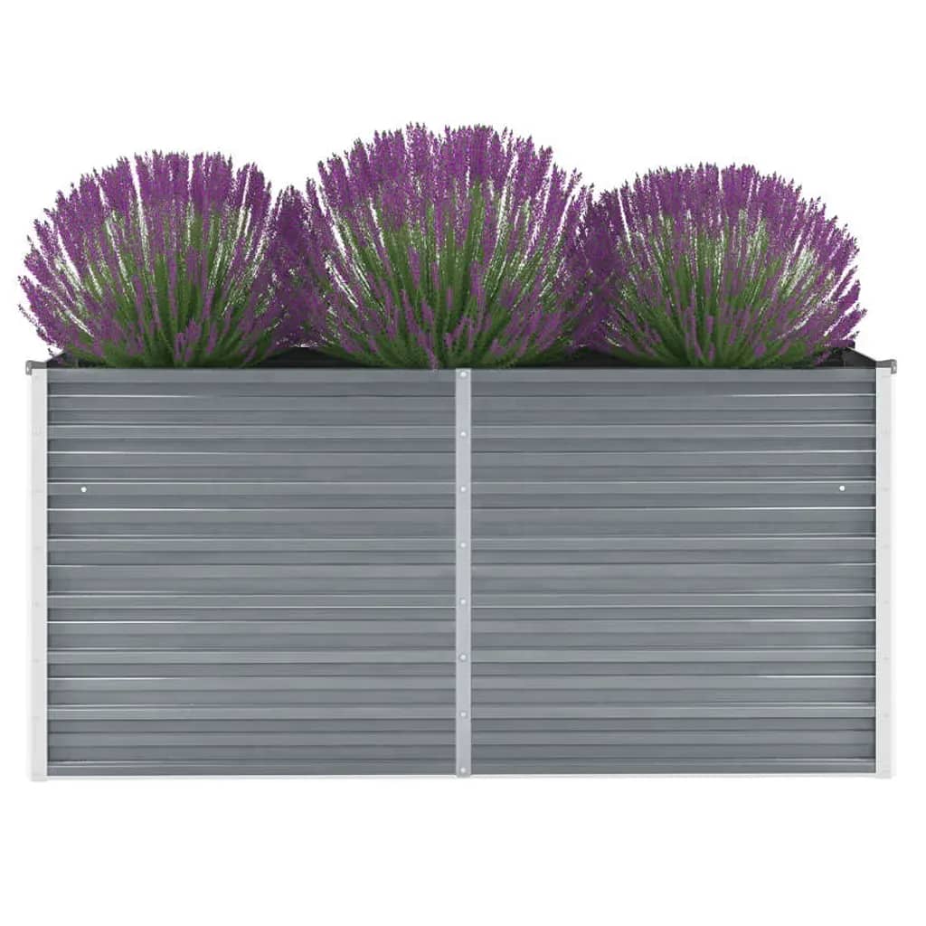 vidaXL forhøjet plantekasse 160x40x77 cm galvaniseret stål grå vidaXL forhøjet plantekasse 160x40x77 cm galvaniseret stål grå
