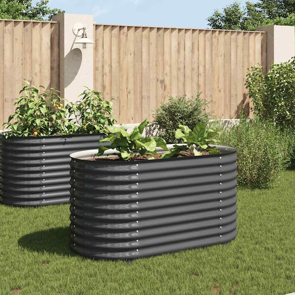 vidaXL forhøjet plantekasse 160x80x81 cm galvaniseret stål grå vidaXL forhøjet plantekasse 160x80x81 cm galvaniseret stål grå