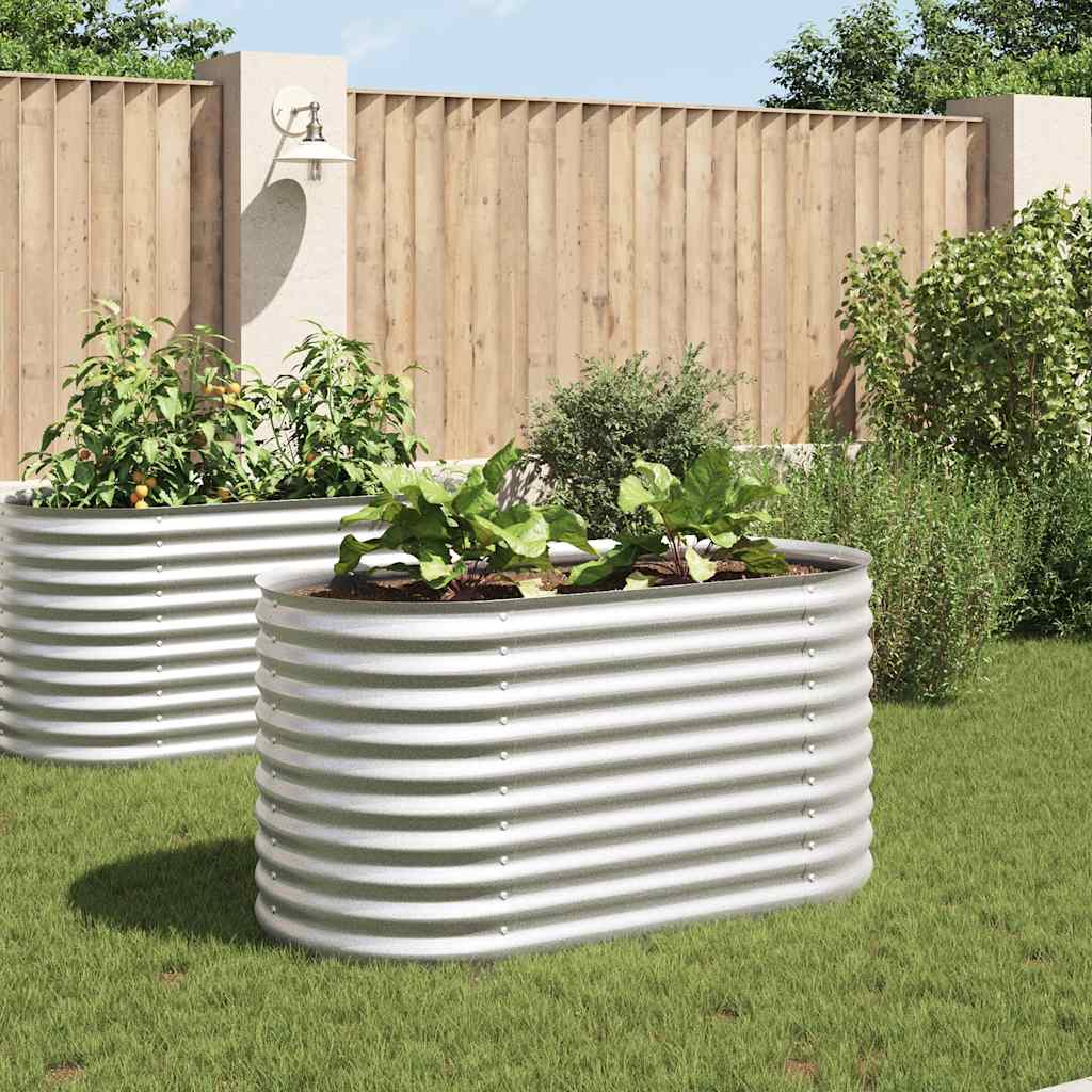 vidaXL forhøjet plantekasse 160x80x81 cm galvaniseret stål sølvfarvet vidaXL forhøjet plantekasse 160x80x81 cm galvaniseret stål sølvfarvet