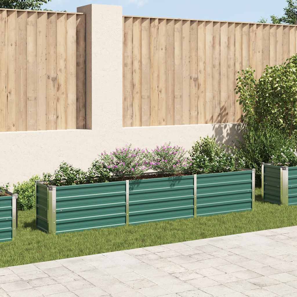 vidaXL forhøjet plantekasse 240x40x45 cm galvaniseret stål grøn vidaXL forhøjet plantekasse 240x40x45 cm galvaniseret stål grøn