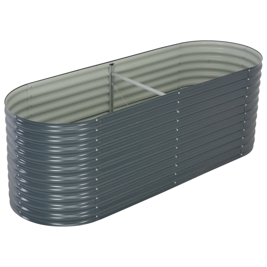 vidaXL forhøjet plantekasse 240x80x81 cm galvaniseret stål grå vidaXL forhøjet plantekasse 240x80x81 cm galvaniseret stål grå
