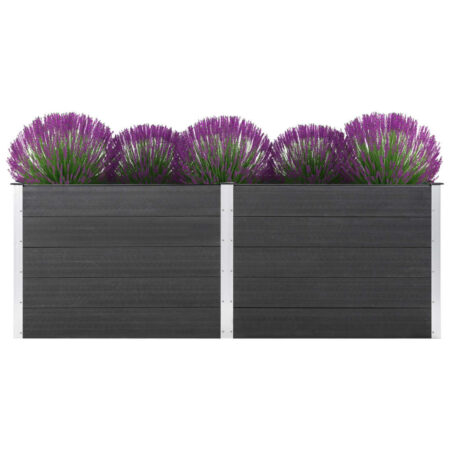 vidaXL forhøjet plantekasse 250x100x91 cm WPC grå