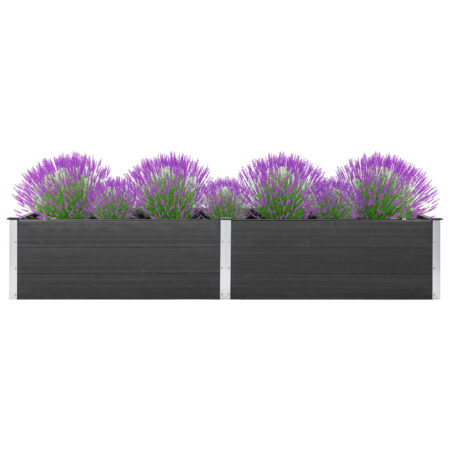 vidaXL forhøjet plantekasse 300x100x54 cm WPC grå