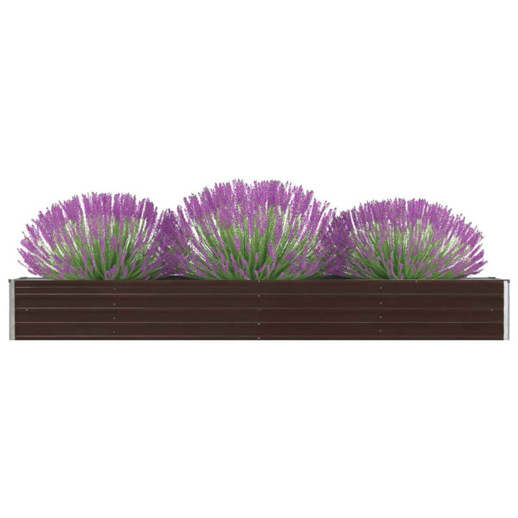 vidaXL forhøjet plantekasse 320x40x45 cm galvaniseret stål brun vidaXL forhøjet plantekasse 320x40x45 cm galvaniseret stål brun