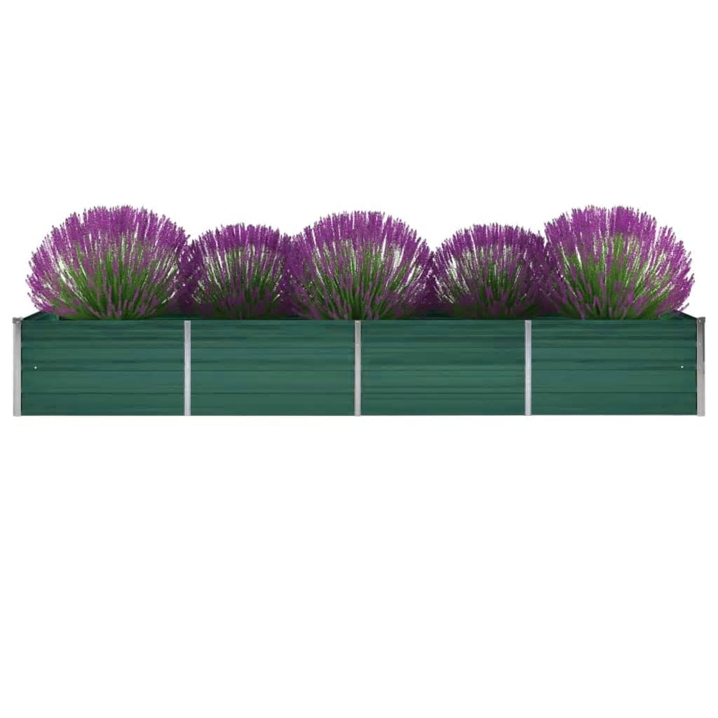 vidaXL forhøjet plantekasse 320x80x45 cm galvaniseret stål grøn vidaXL forhøjet plantekasse 320x80x45 cm galvaniseret stål grøn