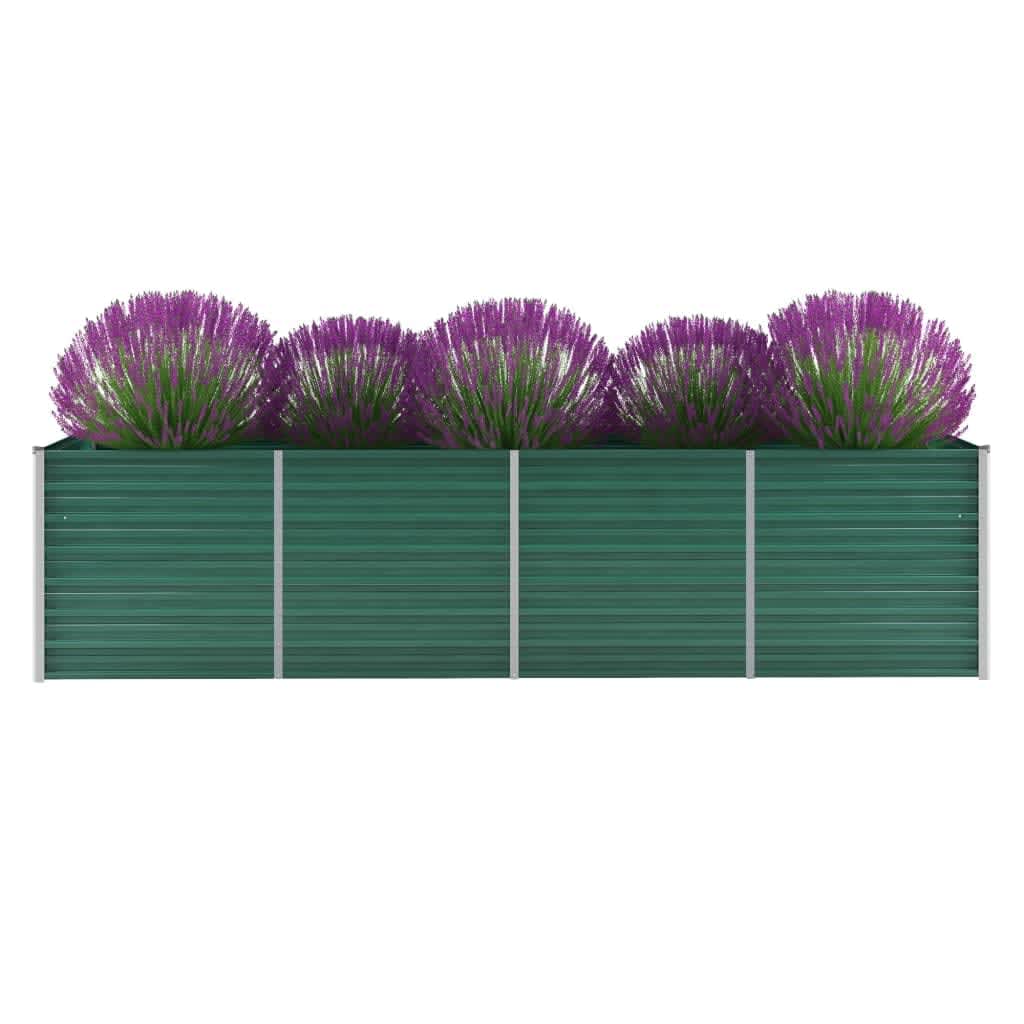 vidaXL forhøjet plantekasse 320x80x77 cm galvaniseret stål grøn vidaXL forhøjet plantekasse 320x80x77 cm galvaniseret stål grøn