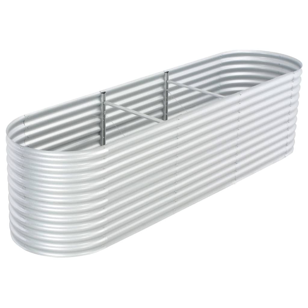 vidaXL forhøjet plantekasse 320x80x81 cm galvaniseret stål sølvfarvet vidaXL forhøjet plantekasse 320x80x81 cm galvaniseret stål sølvfarvet