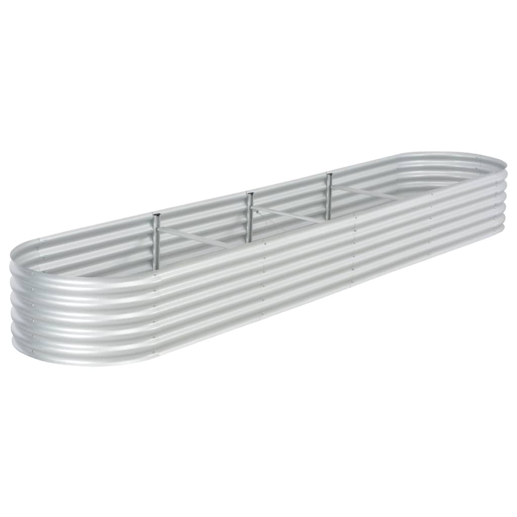 vidaXL forhøjet plantekasse 400x80x44 cm galvaniseret stål sølvfarvet vidaXL forhøjet plantekasse 400x80x44 cm galvaniseret stål sølvfarvet
