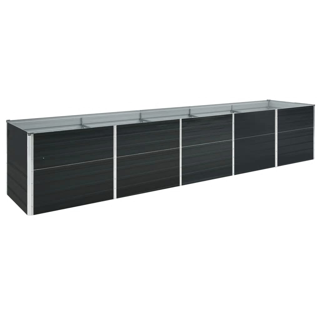 vidaXL forhøjet plantekasse 400x80x45 cm galvaniseret stål antracitgrå vidaXL forhøjet plantekasse 400x80x45 cm galvaniseret stål antracitgrå
