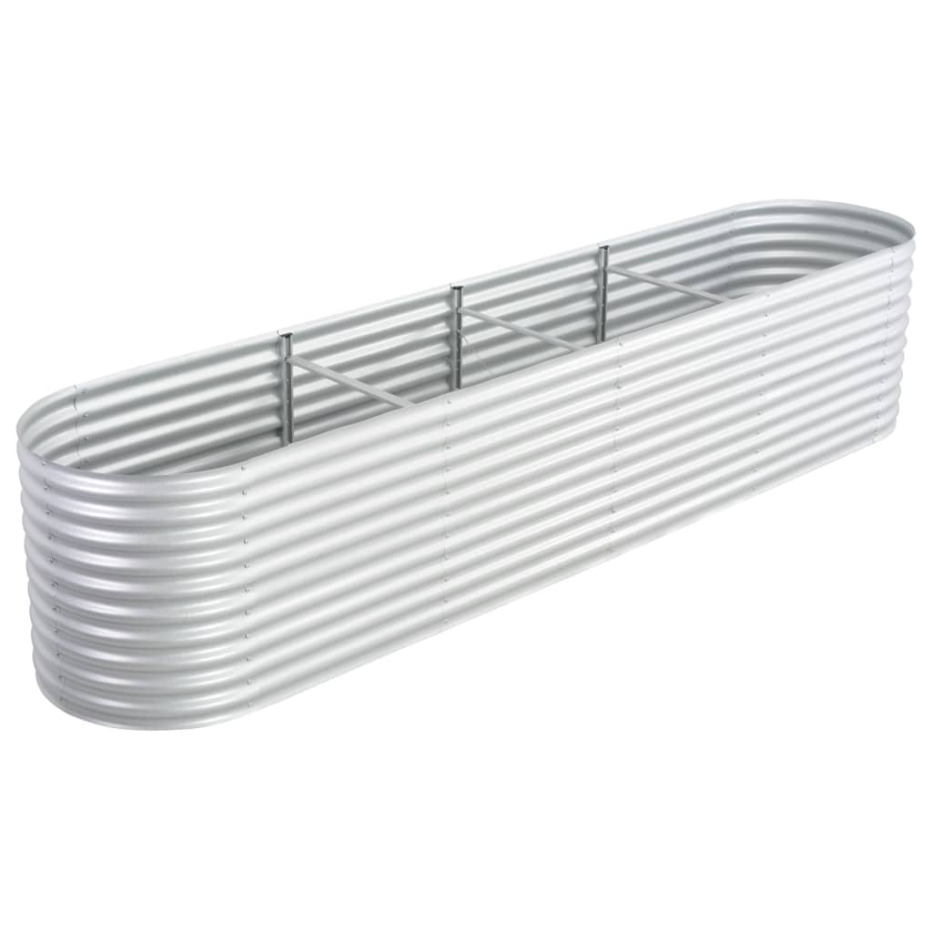 vidaXL forhøjet plantekasse 400x80x81 cm galvaniseret stål sølvfarvet vidaXL forhøjet plantekasse 400x80x81 cm galvaniseret stål sølvfarvet