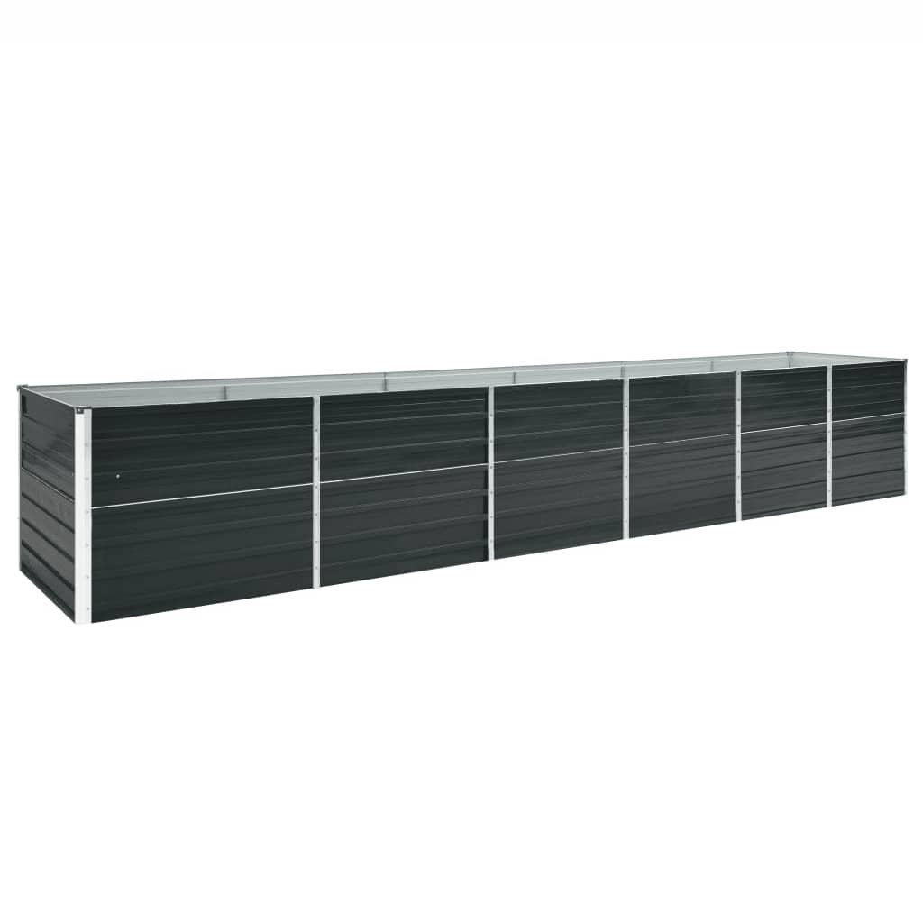 vidaXL forhøjet plantekasse 480x80x77 cm galvaniseret stål antracitgrå vidaXL forhøjet plantekasse 480x80x77 cm galvaniseret stål antracitgrå