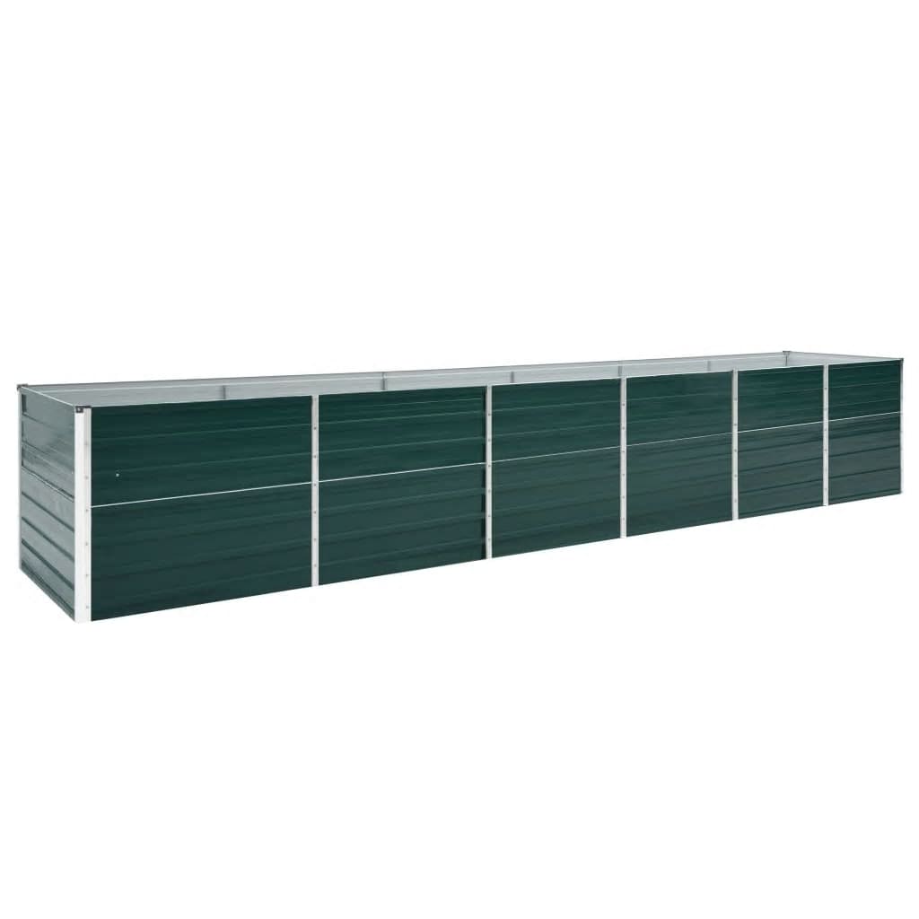 vidaXL forhøjet plantekasse 480x80x77 cm galvaniseret stål grøn vidaXL forhøjet plantekasse 480x80x77 cm galvaniseret stål grøn