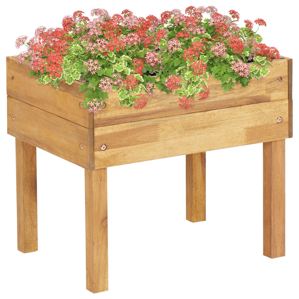 vidaXL forhøjet plantekasse 50 x 40 x 45 cm massivt akacietræ vidaXL forhøjet plantekasse 50 x 40 x 45 cm massivt akacietræ
