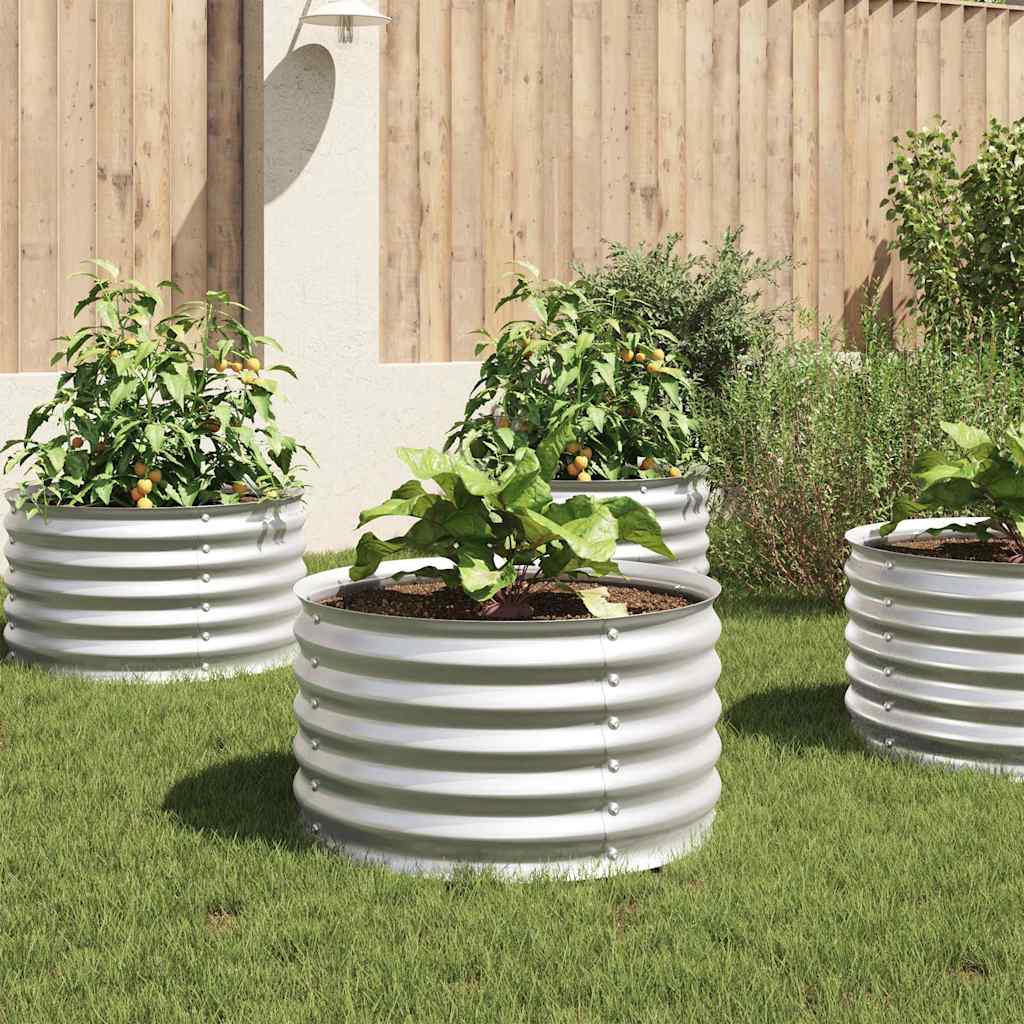 vidaXL forhøjet plantekasse 80x80x44 cm galvaniseret stål sølvfarvet vidaXL forhøjet plantekasse 80x80x44 cm galvaniseret stål sølvfarvet