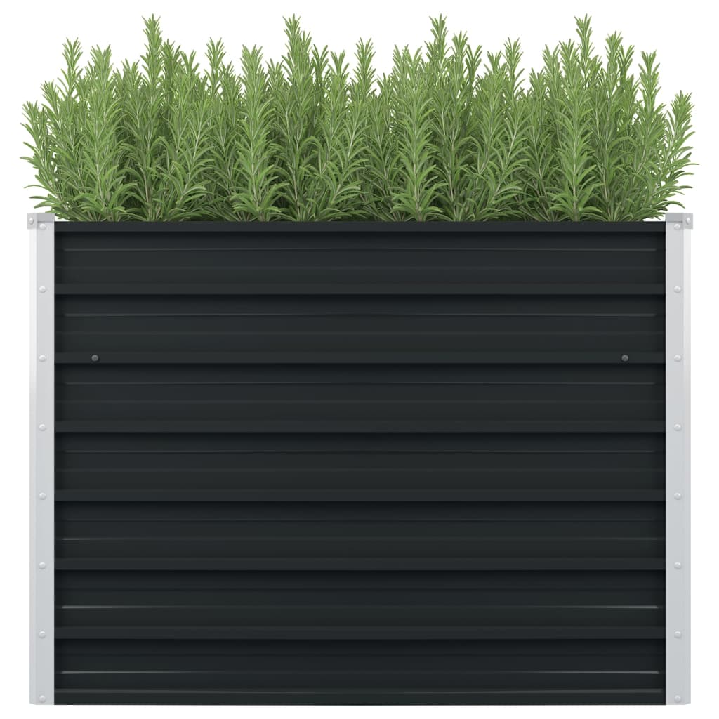 vidaXL hævet plantekasse 100x100x77 cm galvaniseret stål antracitgrå vidaXL hævet plantekasse 100x100x77 cm galvaniseret stål antracitgrå