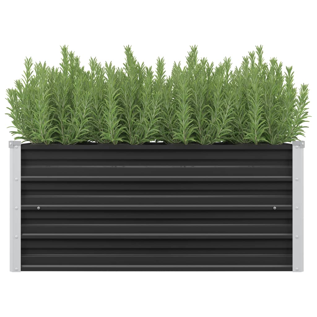 vidaXL hævet plantekasse 100x40x45 cm galvaniseret stål antracitgrå vidaXL hævet plantekasse 100x40x45 cm galvaniseret stål antracitgrå