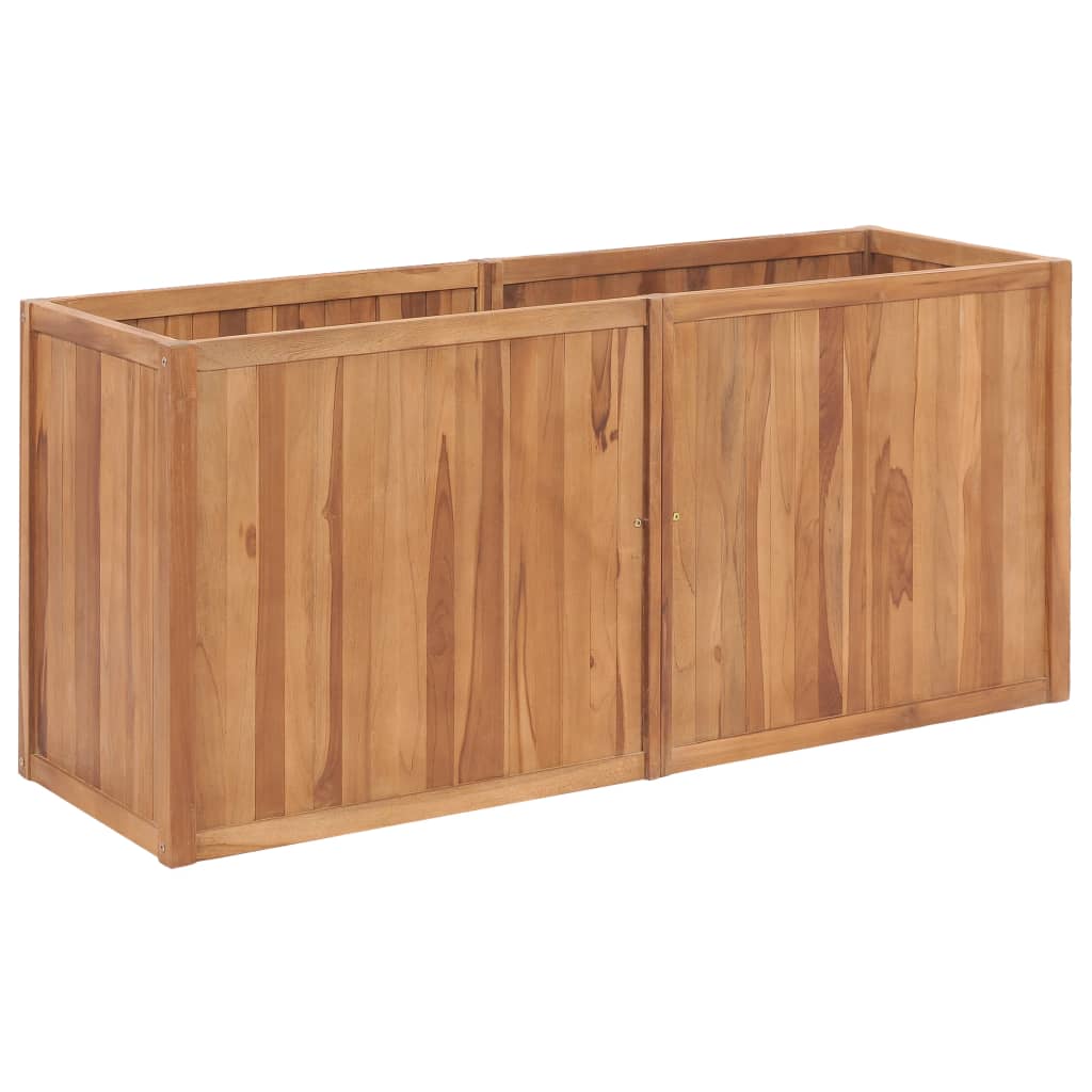 vidaXL hævet plantekasse 150x50x70 cm massivt teaktræ vidaXL hævet plantekasse 150x50x70 cm massivt teaktræ