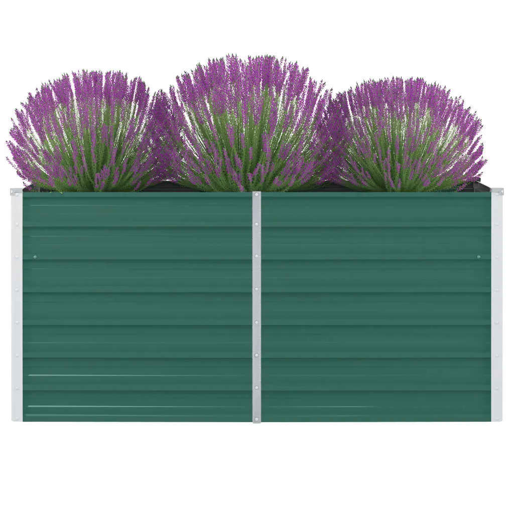 vidaXL hævet plantekasse 160 x 80 x 77 galvaniseret stål grøn vidaXL hævet plantekasse 160 x 80 x 77 galvaniseret stål grøn