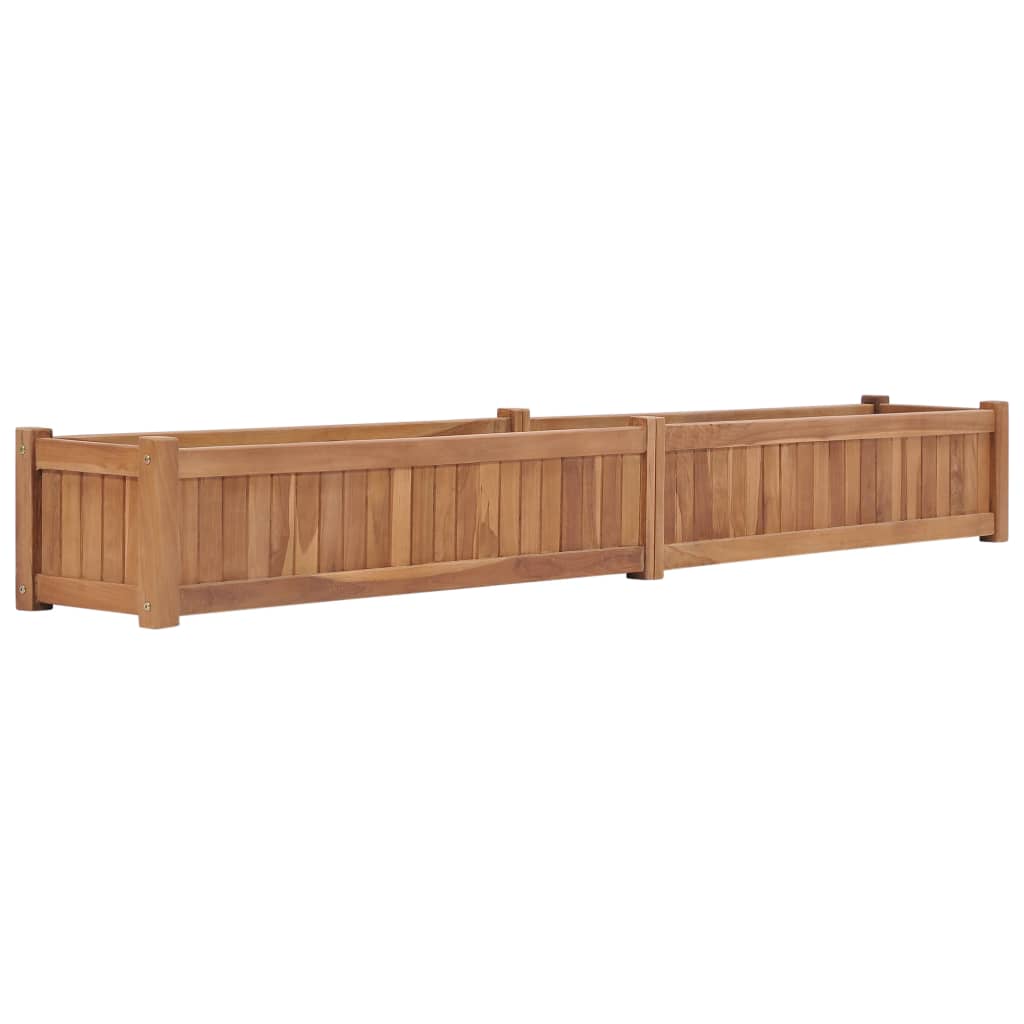 vidaXL hævet plantekasse 200x30x25 cm massivt teaktræ vidaXL hævet plantekasse 200x30x25 cm massivt teaktræ