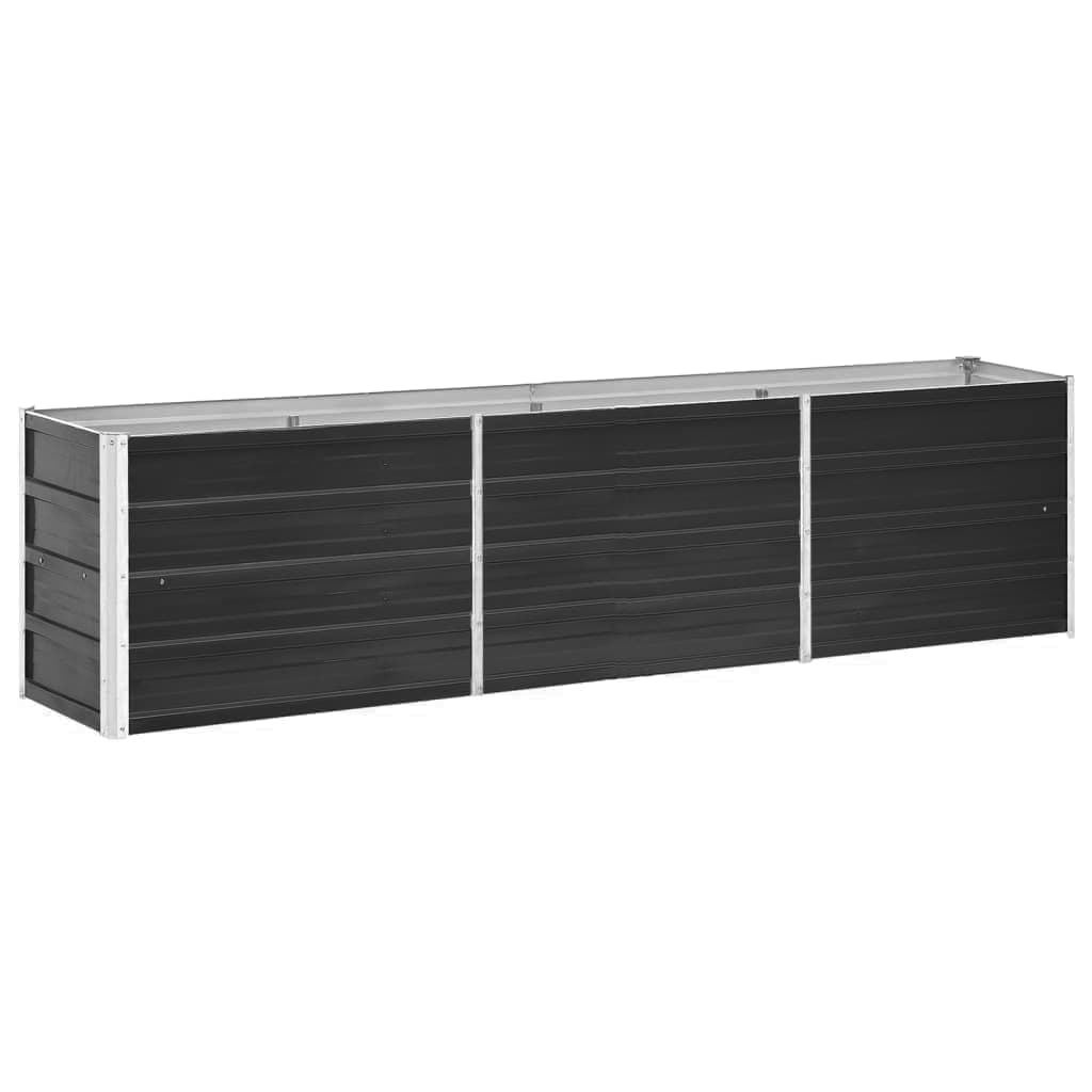 vidaXL hævet plantekasse 240x40x45 cm galvaniseret stål antracitgrå vidaXL hævet plantekasse 240x40x45 cm galvaniseret stål antracitgrå