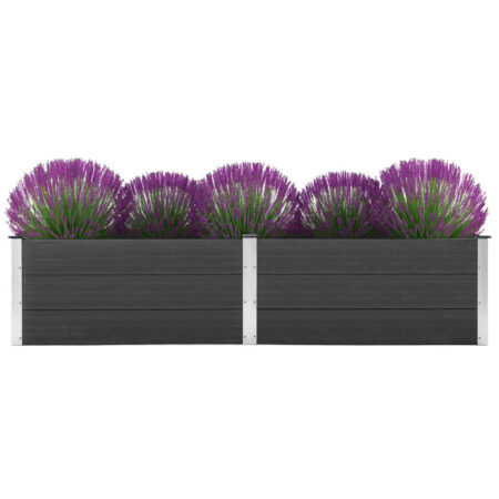 vidaXL hævet plantekasse 250x100x54 cm WPC grå