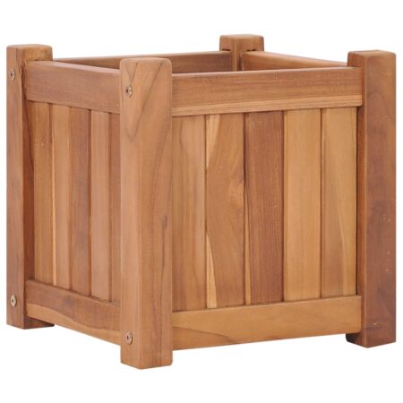 vidaXL hævet plantekasse 30x30x30 cm massivt teaktræ