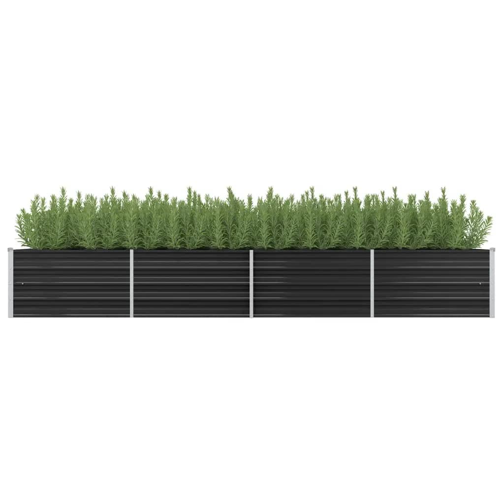 vidaXL hævet plantekasse 320x80x45 cm galvaniseret stål antracitgrå vidaXL hævet plantekasse 320x80x45 cm galvaniseret stål antracitgrå