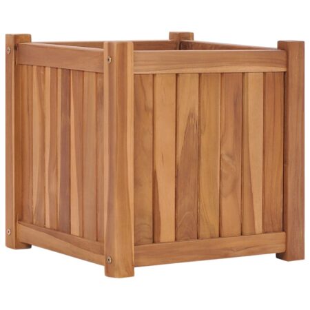 vidaXL hævet plantekasse 40x40x40 cm massivt teaktræ
