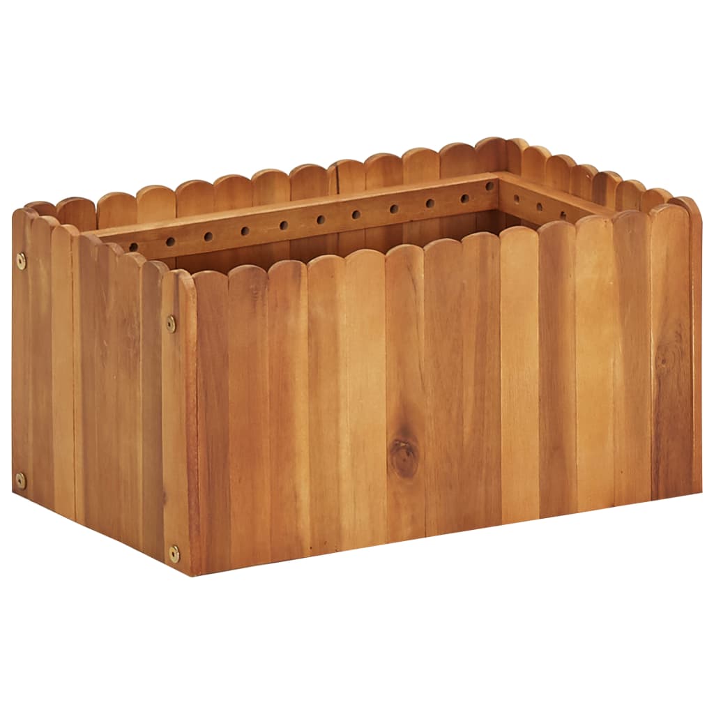 vidaXL hævet plantekasse 50x30x25 cm massivt akacietræ vidaXL hævet plantekasse 50x30x25 cm massivt akacietræ