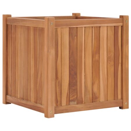 vidaXL hævet plantekasse 50x50x50 cm massivt teaktræ