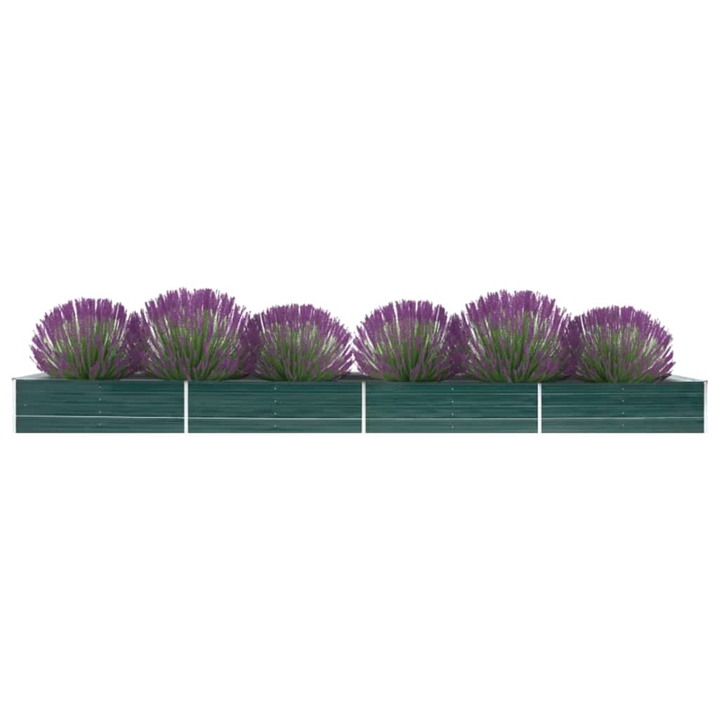 vidaXL hævet plantekasse 600x80x45 cm galvaniseret stål grøn vidaXL hævet plantekasse 600x80x45 cm galvaniseret stål grøn