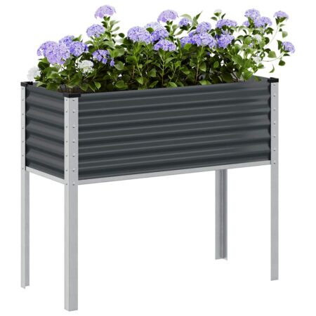 vidaXL havekrukke antracit 100x45x90 cm stål