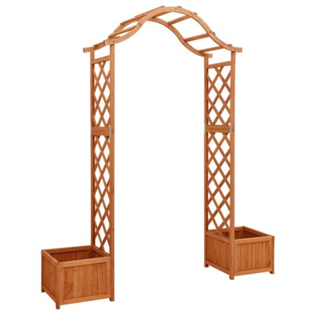 vidaXL havepergola med plantekasse massivt fyrretræ