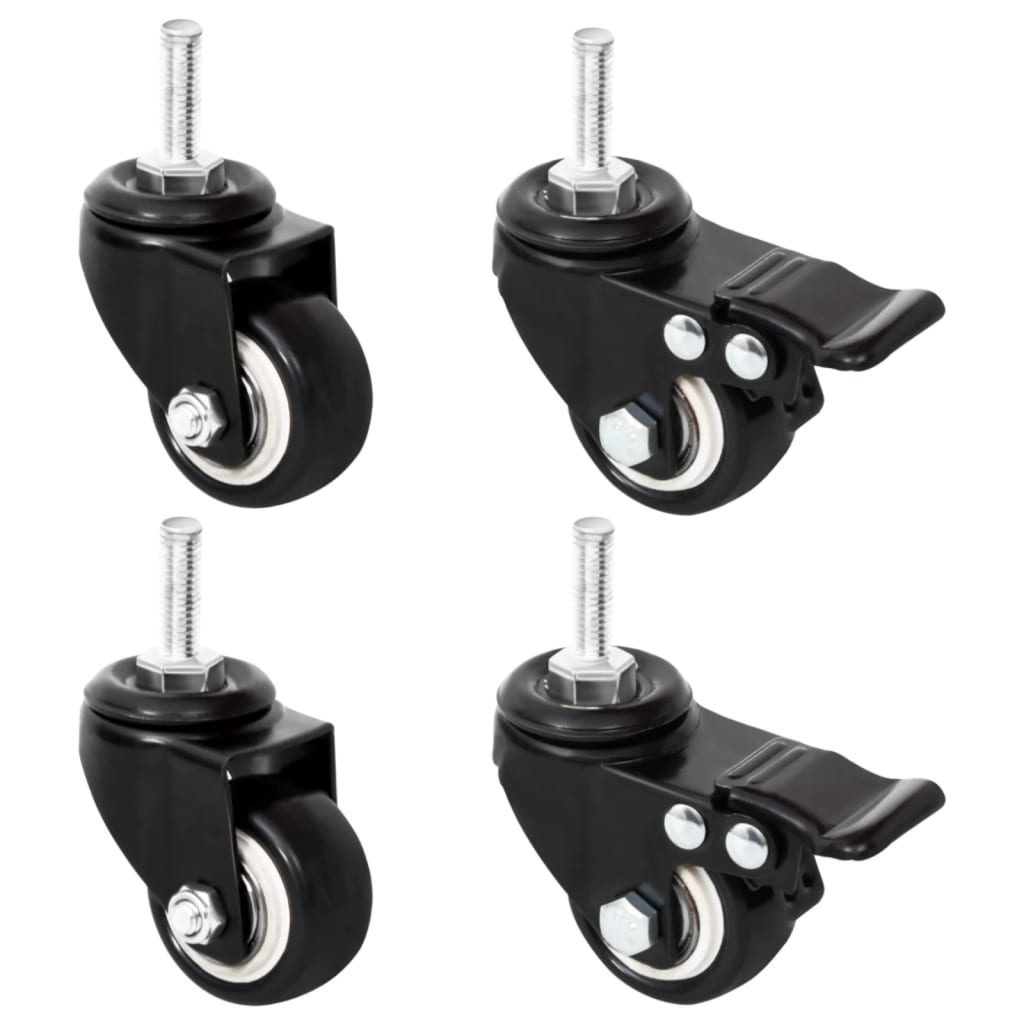 vidaXL hjul til plantekasse 4 stk. 8x3,5x8 cm jern sort vidaXL hjul til plantekasse 4 stk. 8x3,5x8 cm jern sort