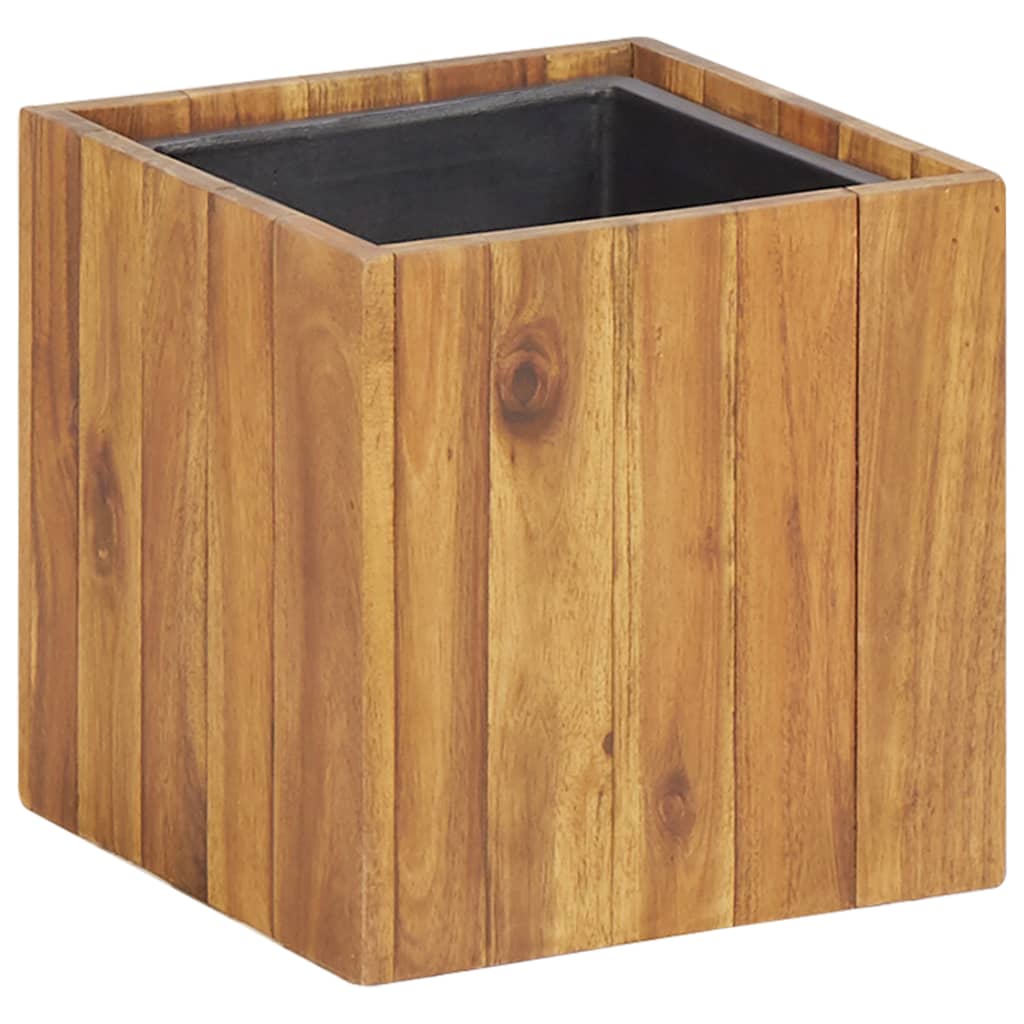 vidaXL høj plantekasse med krukke 24,5x24,5x25 cm massivt akacietræ vidaXL høj plantekasse med krukke 24,5x24,5x25 cm massivt akacietræ