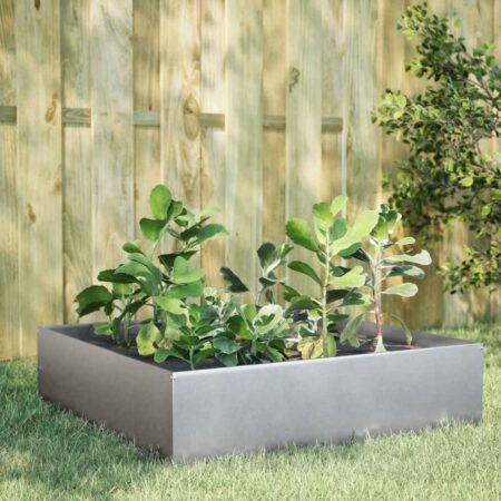 vidaXL højbed 100x100x41 cm galvaniseret stål