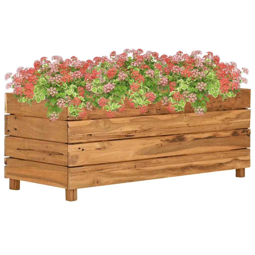 vidaXL højbed 100x40x38 cm genanvendt teaktræ og stål vidaXL højbed 100x40x38 cm genanvendt teaktræ og stål